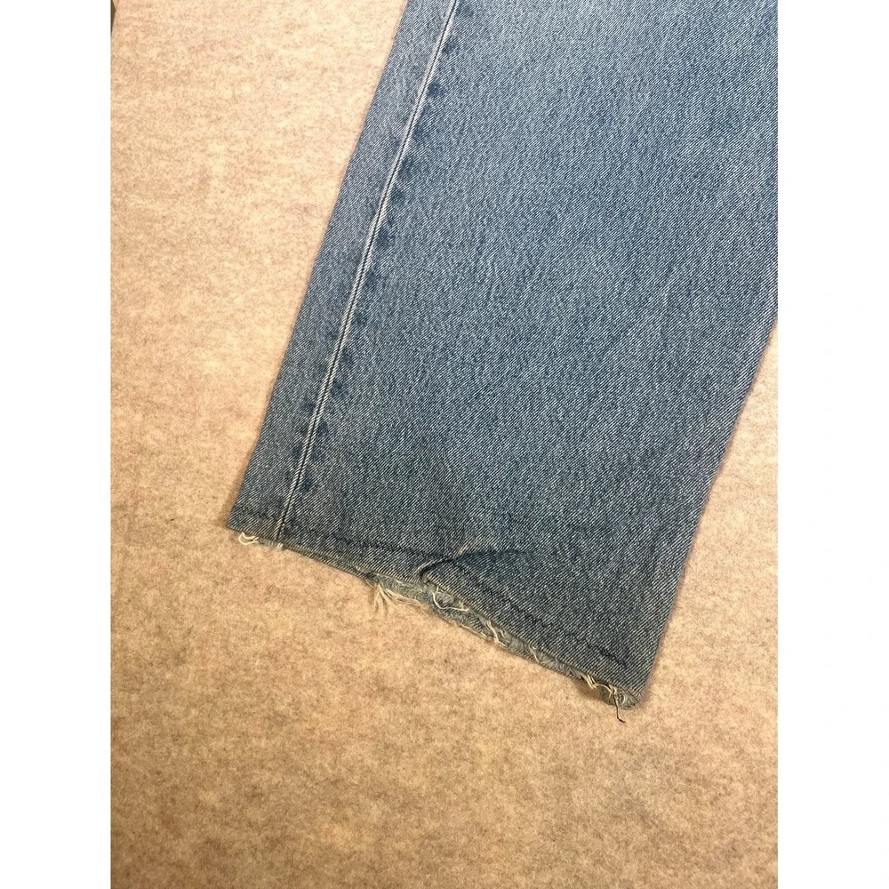 Levis 501 Original Fit Jeans Mens 42x30 Blue Denim Cotton Straight Leg High Rise